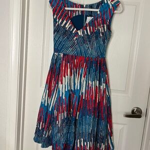 NWT: ANTHROPOLOGIE PLENTY BY TRACY REESE RED WHITE AND BLUE FIREWORKS